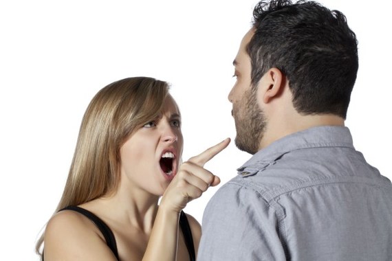 a couple fighting