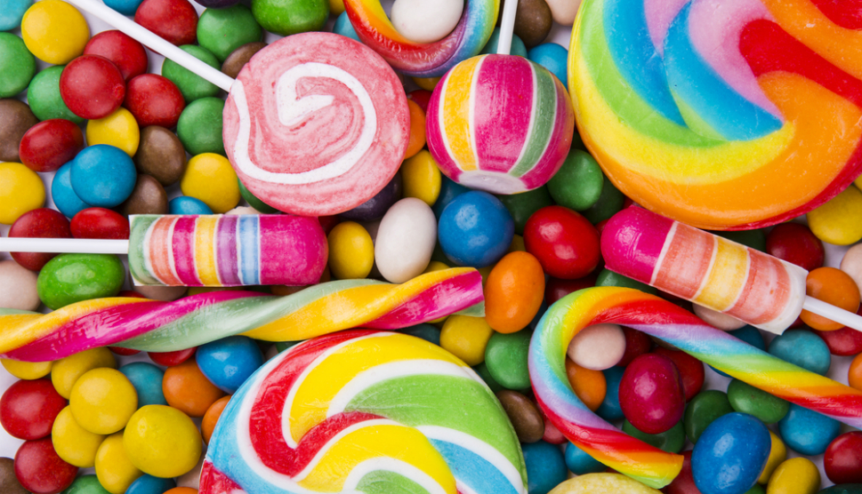 various brightly colored sweets