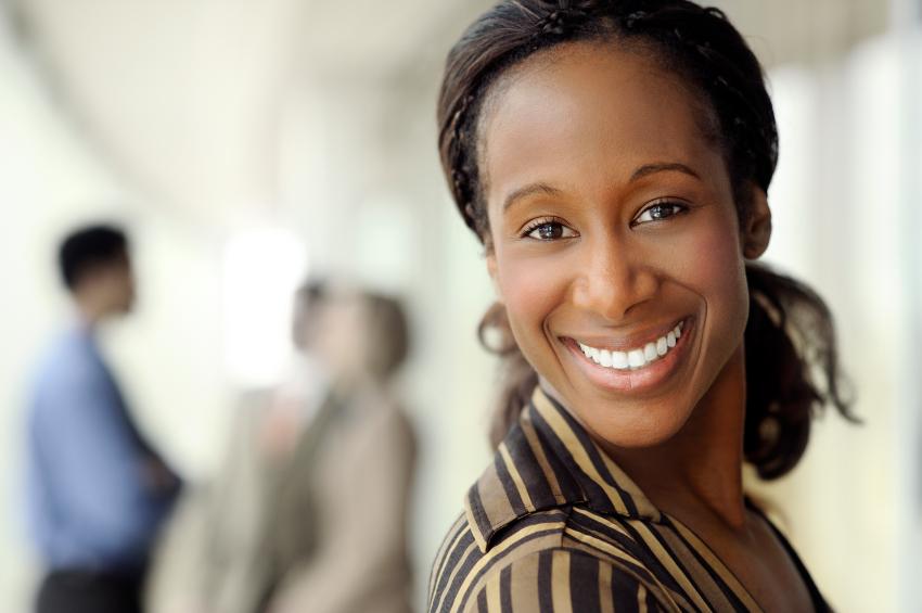 woman smiling
